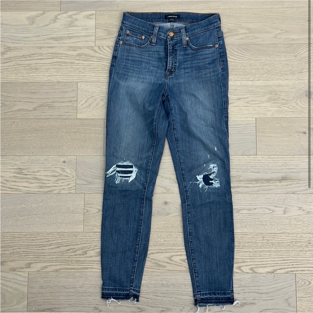 JCrew 9” high rise toothpick Jean, 26